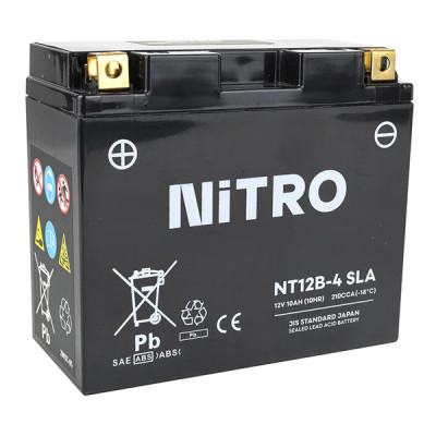 Batterie Nitro 12V 10Ah NT12B-4 SLA Sans Entretien Prête à l'Emploi