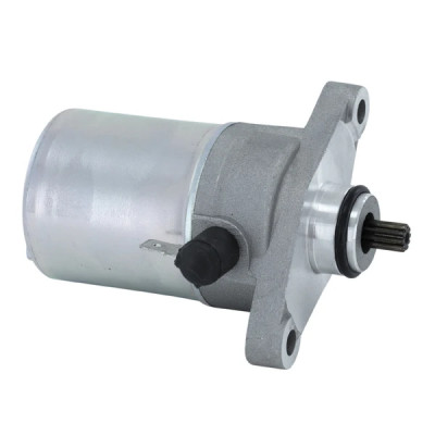 Démarreur adaptable 12V - 10 dents - avec câbles - cosses à 90° pour Kymco 50 Filly 2001-2010, Dink 4T, Like 4T, People S 4T après 2005, Super 8 4T, Agility 4T R10-R12-R16 après 2005