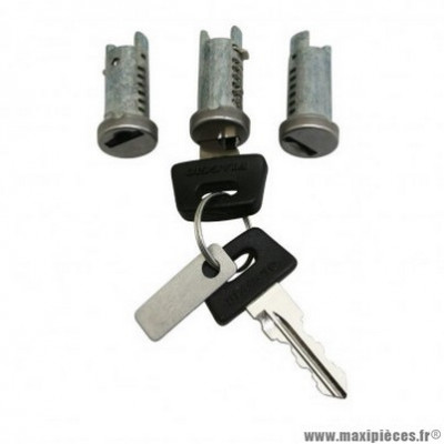 Jeu de clés Piaggio 3 barillets 13 mm pour scooters 50 Typhoon 1998-2005, Zip RST 1998-2005, 125 Skipper 1998-2005, 125 Vespa PX après 1998 -1792925-