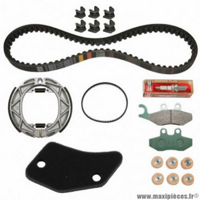 Kit entretien Piaggio avec plaquettes de frein pour scooter 50 Fly 2T après 2005 - 1R000386