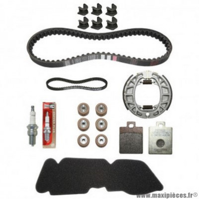 Kit entretien Piaggio avec guides variateur pour scooter 50 Zip 2T 2000+ et Vespa 50 LX 2T 2005+ - 1R000400 -