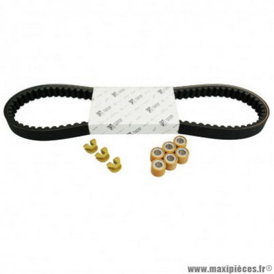 Kit transmission Piaggio courroie, galets, guides 125 Beverly 2005-2012, Carnaby 2007-2010, X10 2012+, Aprilia 125 Scarabeo 2002-2006, Sport-City 2004-2010 - 1R000450