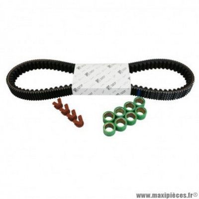 Kit transmission Piaggio courroie, galets, guides 400 MP3 2007-2011, X-EVO 2007-2011, X8 2004-2007, Beverly 2006-2009, Aprilia 400-500 Atlantic, Scarabeo 2005-2008 - 1R000428