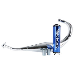 Pot Voca Racing chromé passage bas silencieux alu bleu pour Beta 50 RR 2012-2020