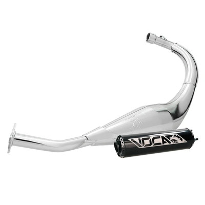Pot Voca Racing chromé silencieux en aluminium noir passage bas pour Sherco 50 SM-R, SE-R