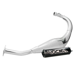 Pot Voca Racing chromé silencieux en aluminium noir passage bas pour Sherco 50 SM-R, SE-R