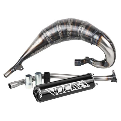 Pot Voca Racing 50 à boîte passage haut droit silencieux alu noir pour Beta 50 RR 2012-2020