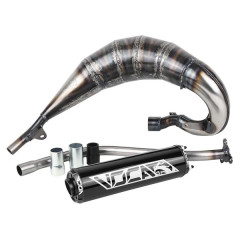 Pot Voca Racing 50 à boîte passage haut droit silencieux alu noir pour Beta 50 RR 2012-2020