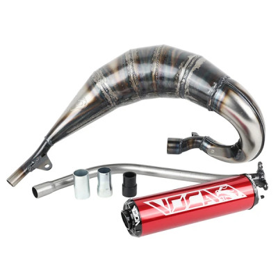 Pot cross rookie Voca Racing passage haut droit silencieux alu rouge Beta 50 RR 2012+2020