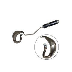 Pot Tecnigas E-Nox acier passage haut gauche pour Derbi 50 Senda 1994 à 1999