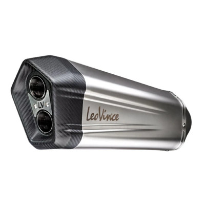 Pot Leovince LV-12 Inox homologué CE - Coupelle carbone pour Yamaha 560 TMAX 2020+ - REF 15305