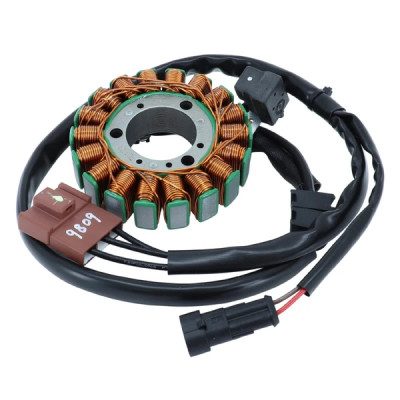Stator allumage adaptable 18 pôles - triphase 370W Moteur Piaggio 400 MP3, 500 MP3, Peugeot 400 Geopolis, Satelis, Aprilia 500 Scarabeo, Gilera 500 Fuoco