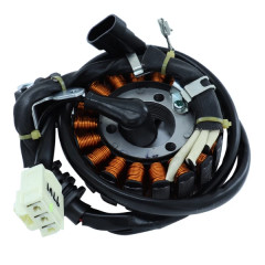 Stator allumage adaptable 18 pôles triphasé 350W moteur Piaggio 125 Beverly, 300 Beverly, Vespa GTS, MP3, 400 Beverly, Aprilia 300 Atlantic 4T injection eau