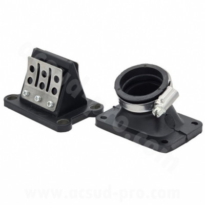 Admission complète MVT adaptée Minarelli AM6 diamètre 24-30 (pipe/ovale clapet/manchon) (CL 10)