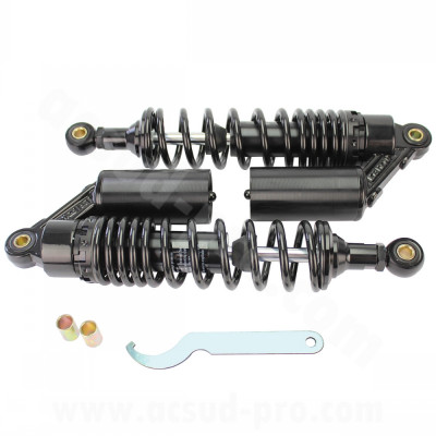 Amortisseurs arrière adaptable à gaz noirs (L : 330mm) se monte sur Archive / TNT Motor City 50/125CC