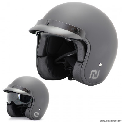 Casque jet NoEnd couleur noir mat taille XS