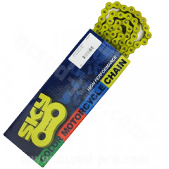 Chaine renforcée KMC 134 maillons couleur jaune