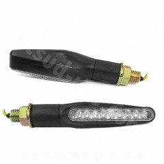Clignotants adaptable homologués à LEDs noirs - OPM troop (la paire)