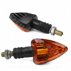 Clignotants adaptable homologués noirs x2