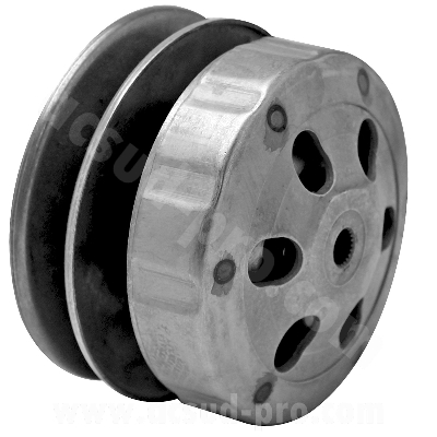 Embrayage complet TNT Ø112MM moteur GY6 137QMB pour scooter SYM Fiddle 2-3, Peugeot Tweet, TNT Motor Halo, Boston 12 pouces