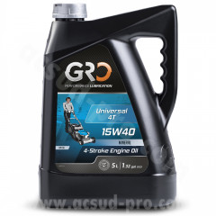 Huile 4 temps Global Racing Oil 15W40 multigrade (bidon 5L)