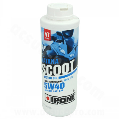 Huile 4 temps Ipone 5W40 100% synthèse pour scooter (1L)