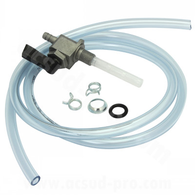 Kit robinet essence TNT avec durite transparente 1m et colliers pour Peugeot 103