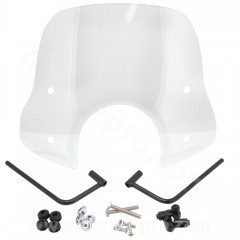 Pare brise TNT type Vespa + kit de fixation sur rétroviseur