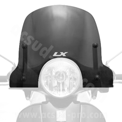 Pare brise sport fumé Faco kit montage peint Vespa LX