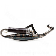Pot d'échappement Yasuni R Black TUB225B pour scooter Peugeot Ludix / Citystar / Kisbee 2 temps