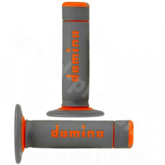 Revêtements poignée Domino A020 bi-composants gris / orange 120-123mm (LA PAIRE)