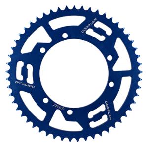 Couronne Doppler 05 428 53 dents D110 fix 3x2 alu bleu pour Sherco Enduro/SM