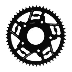Couronne Doppler 17 420 53 dents D62 5 fix alu noir pour 50 à boite XR7 / XP7 SM / XPS 2005>2008