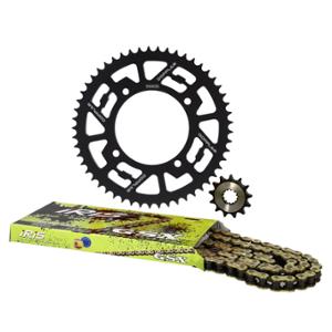 Kit chaine alu Doppler 420 13x53 dents D100 4 fix alu noir pour Beta Factory après 2005 / RR SM après 2005