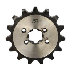 Pignon 420 15 dents Doppler coating noir Derbi Senda/GPR/GSM après 1999
