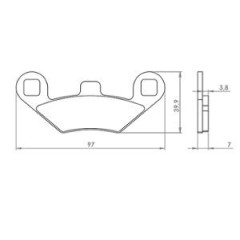 Plaquettes de frein adaptable 28 AV/AR 400 Métropolis ->2017