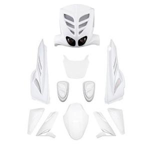 Kit carrosserie BCD blanc homologué (7 pièces) pour scooter stunt / slider