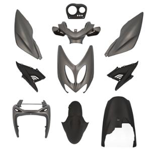 Kit carrosserie Tun'r noir/gris (10 pièces) pour scooter Nitro/Aerox avant 2013