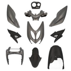 Kit carrosserie Tun'r noir/gris (10 pièces) pour scooter Nitro/Aerox avant 2013