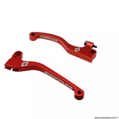 Leviers CNC Doppler rouge pour 50 à boîte Rieju MRT 2014-2018 / Marathon 2011-2018