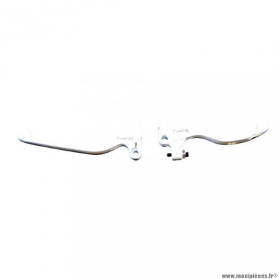 Leviers blanc Tun'r pour mécaboite / moto 125 Rieju MRT 2014-2018 / Marathon 2011-2018 (J.Juan)