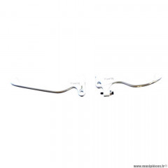 Leviers blanc Tun'r pour mécaboite / moto 125 Rieju MRT 2014-2018 / Marathon 2011-2018 (J.Juan)