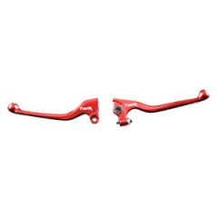 Leviers rouge Tun'r pour mécaboite Derbi Senda SM/R Race 2003-2009 - Réf : ADAPT. DERBI SENDA SM/R RACE 2003->2009 ROUGE (PR)