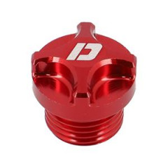 Bouchon huile Doppler alu CNC rouge Derbi Senda / Aprilia RS 50 à boîte après 2006 / RX / RS4 / SMT
