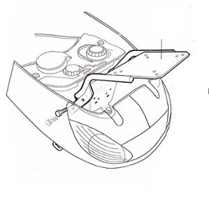 Porte bagage / support top case Shad pour scooter 50/100 Peugeot Vivacity 1 et 2 1999-2007