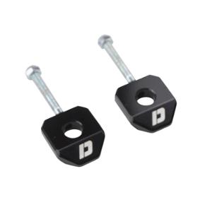 Tendeur de chaîne Doppler Alu noir - Axe 15mm - Adapté Derbi Senda/SMT/RCR/RX/SX