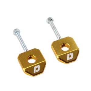 Tendeurs chaine Doppler Alu Or (x2) - Axe 12mm pour Derbi Senda/SMT/RCR/RX/SX