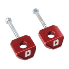 Tendeur de chaîne Doppler Alu Rouge Axe 12mm Derbi Senda/SMT/RCR/RX/SX