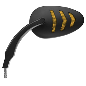 Rétro FAR 7670 noir avec clignotant LED séquentiel (droit)