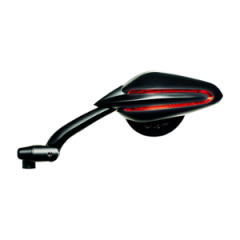 Rétro FAR universel noir avec clignotant LED (gauche)